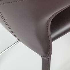 Полубарный стул Austin, темно-коричневая кожа