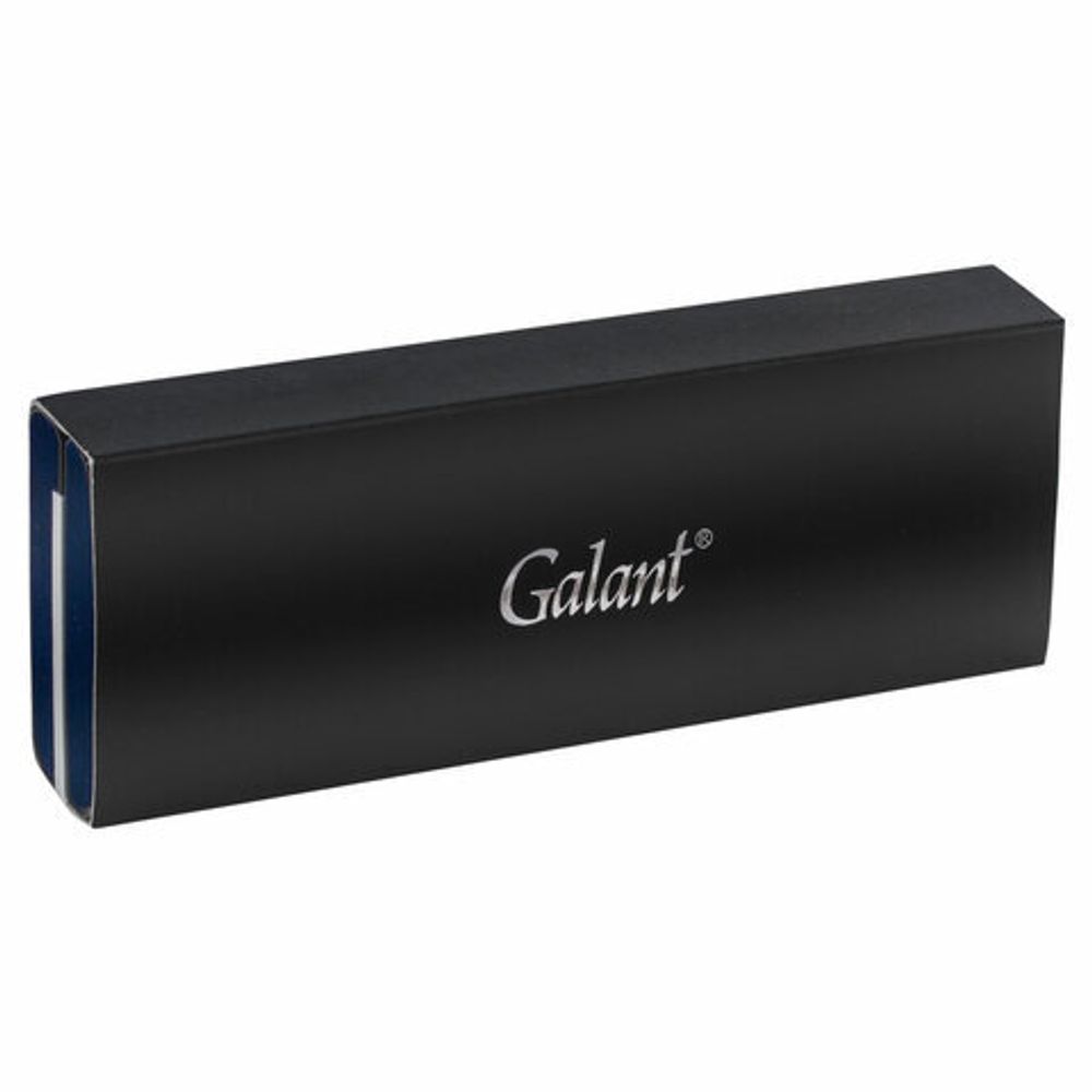 Ручка подарочная шариковая GALANT "ASTRON", корпус черный с золотом, детали золотистые, узел 0,7 мм, синяя, 143525