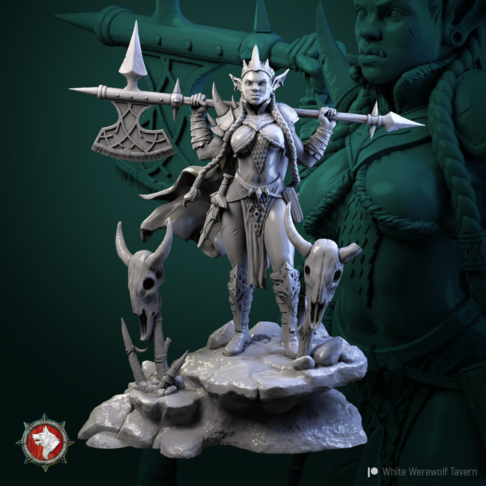 Орк Полуорк Воин Паладин Варвар Файтер Рыцарь миниатюра для dnd, днд, pathfinder, фентези, Настольная игра, НРИ, Варгейм, РПГ