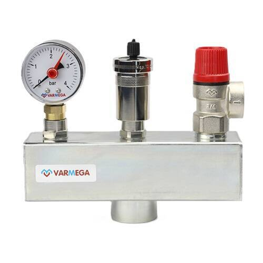 Группа безопасности котла Varmega VM163 - 1" (для систем отопления до 100 кВт, без теплоизоляции)