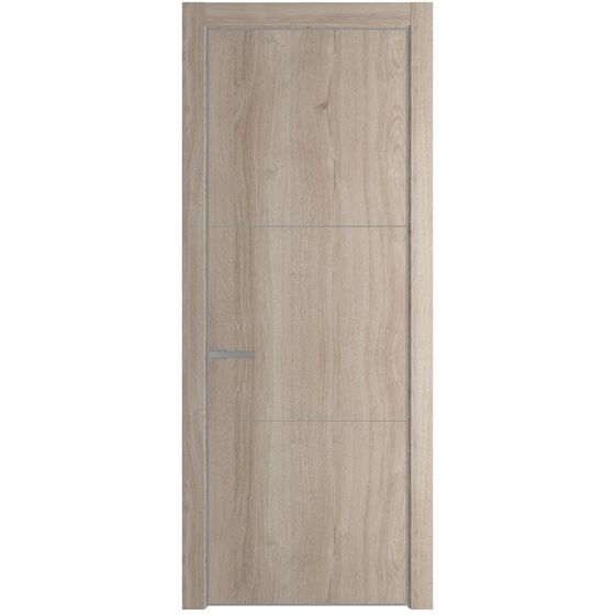 Межкомнатная дверь Profil Doors 13NA дуб сонома глухая профиль серебро