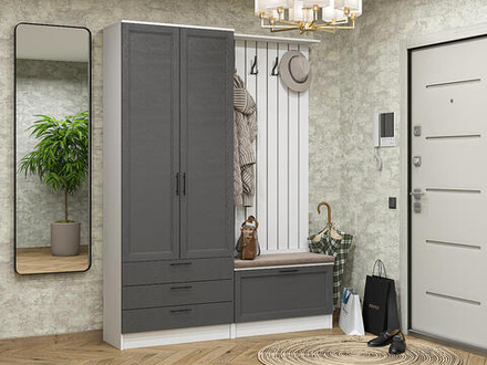 Прихожая Стиль-03 Stormy Silkwood Белый