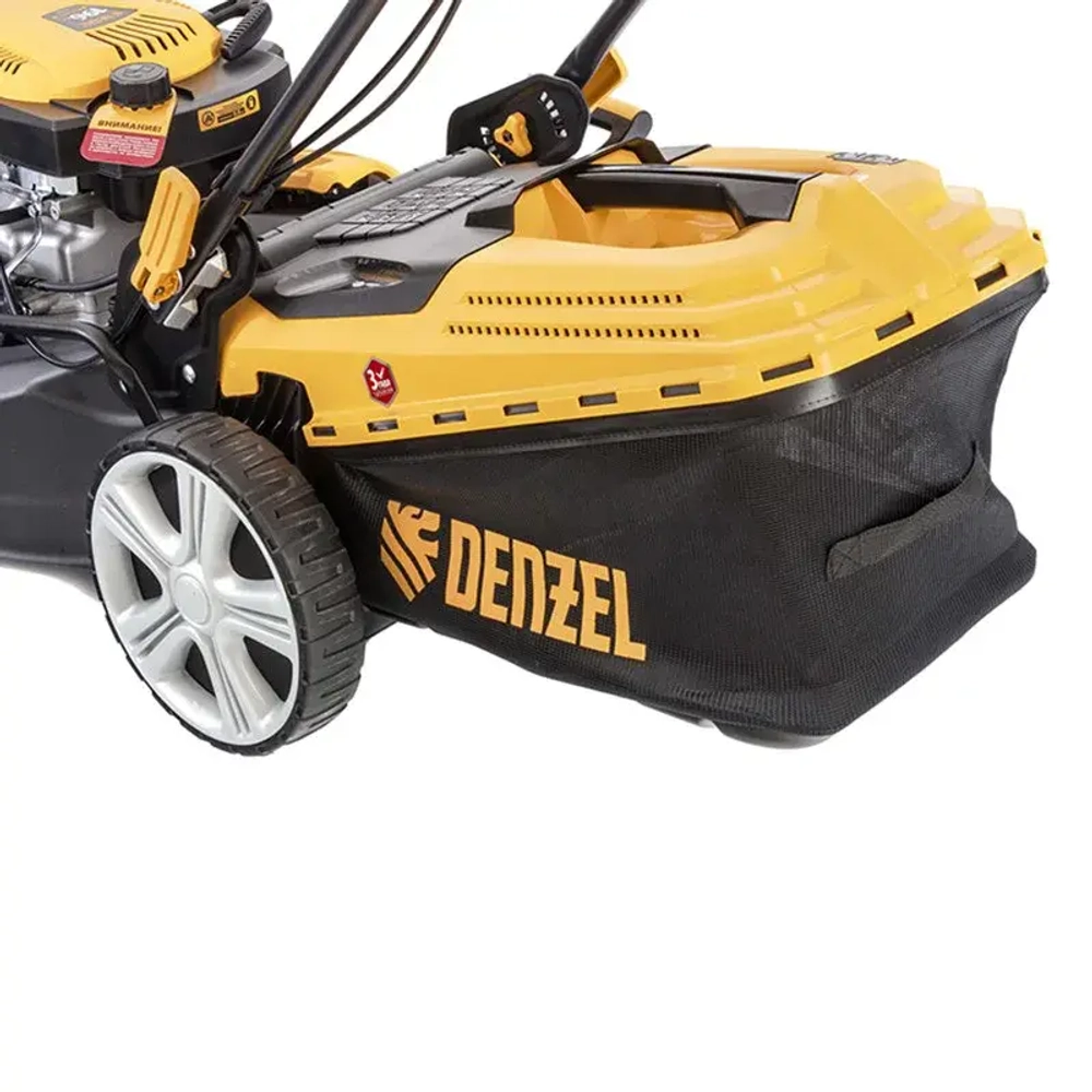 DENZEL GLD-520SP газонокосилка бензиновая 196 см3, ширина 52 см, привод, 7 уровней 58804