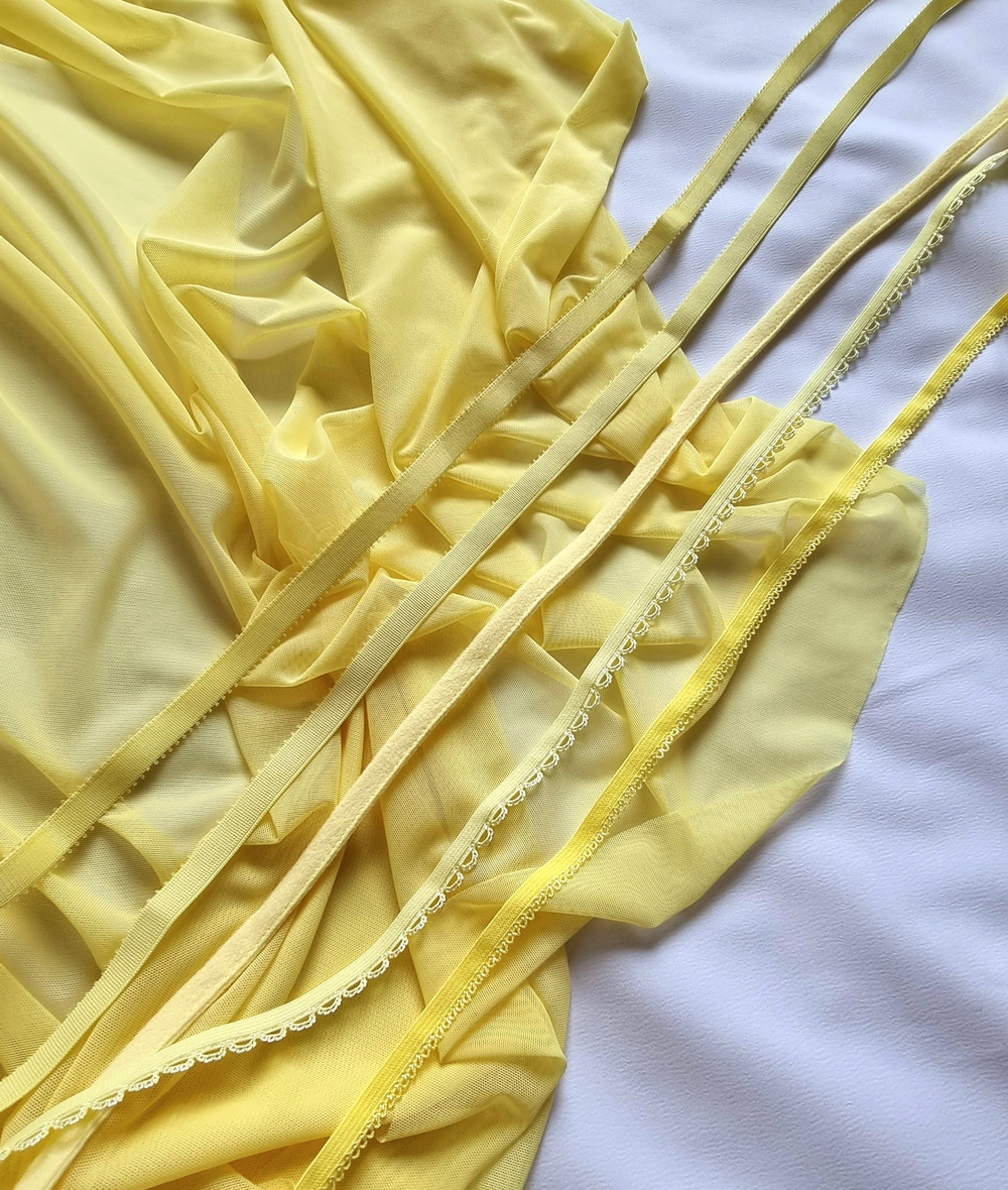 Туннельная лента одношовная светло-жёлтая