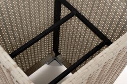 "Капучино" кашпо для цветов плетеное из искусственного ротанга, цвет бежевый