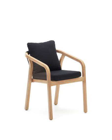 Стул Malaret, массив эвкалипта, черный