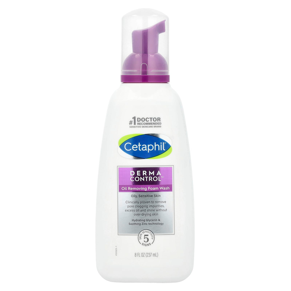 Cetaphil, Derma Control ™, пенка для умывания для удаления жира, 237 мл (8 жидк. Унций)