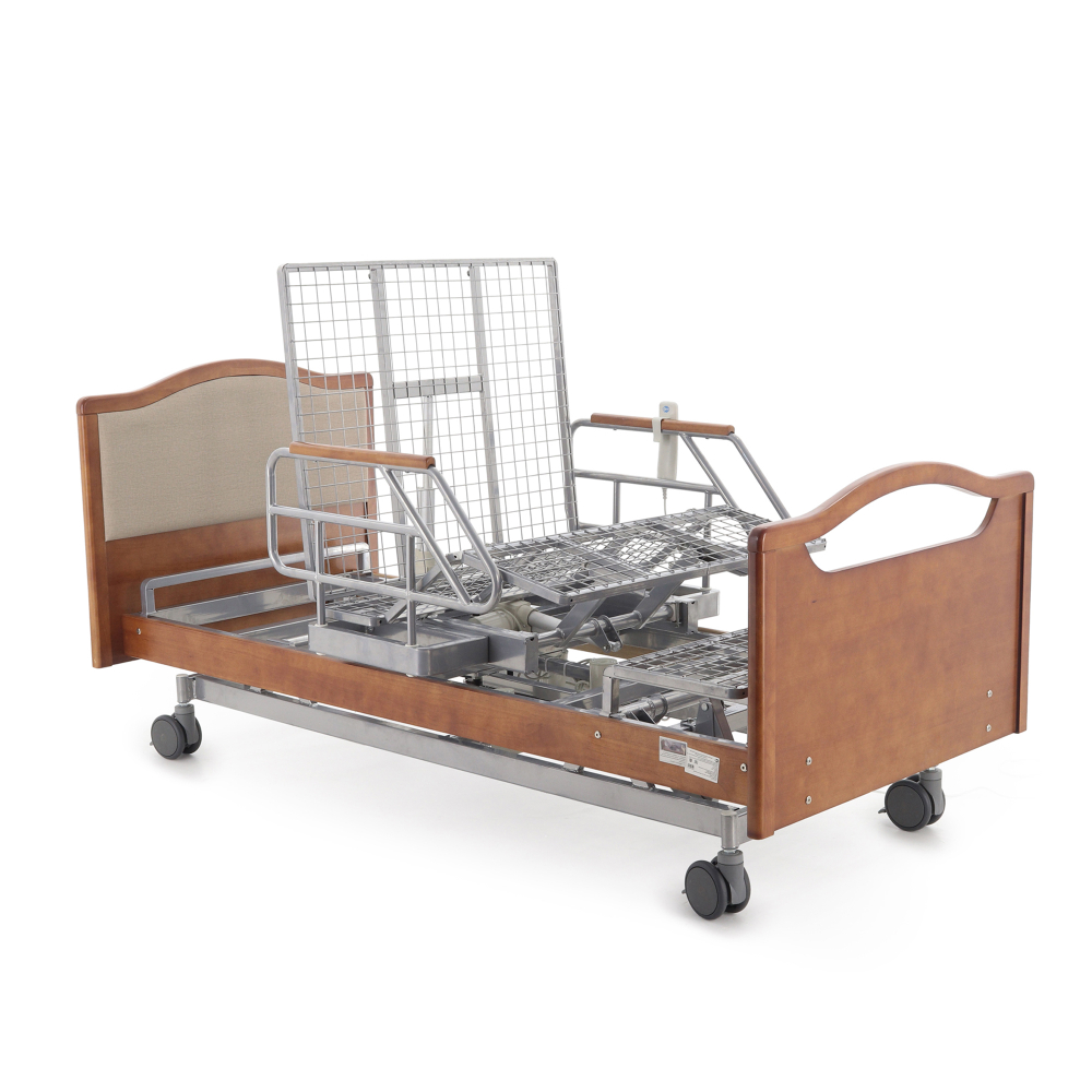 Кровать электрическая Med-Mos DB-2B с поворотным креслом в левую сторону (коричневый)