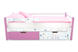 Детская кровать тахта Бельмарко Svogen лаванда-белый лисята