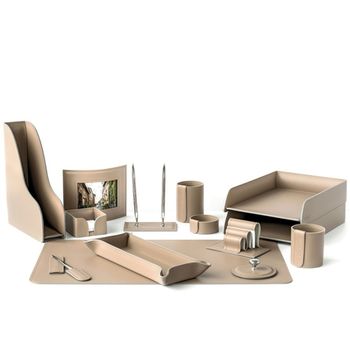 Настольный набор из кожи Cuoietto серии Business из 14 предметов (NBCLat14.1)