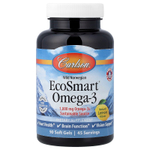 Carlson, EcoSmart®, омега-3 из норвежской рыбы дикого улова, натуральный лимонный вкус, 90 капсул