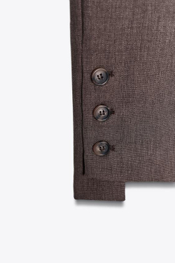 ZARA БРЮКИ С ПУГОВИЦАМИ СНИЗУ, КОРИЧНЕВЫЙ