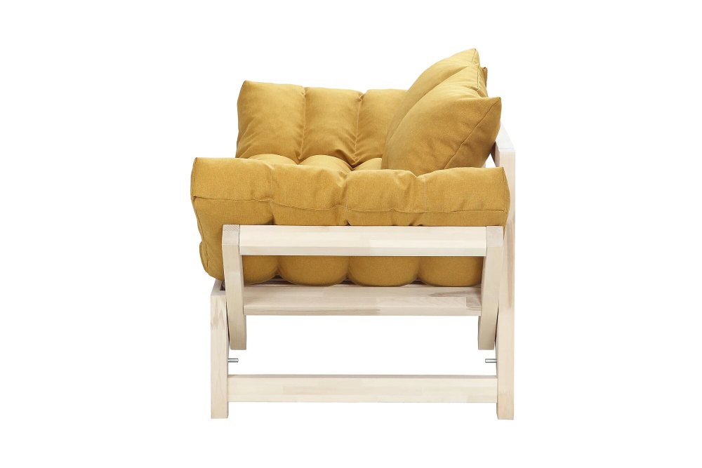 Диван кушетка Элиза, рогожка, жёлтый