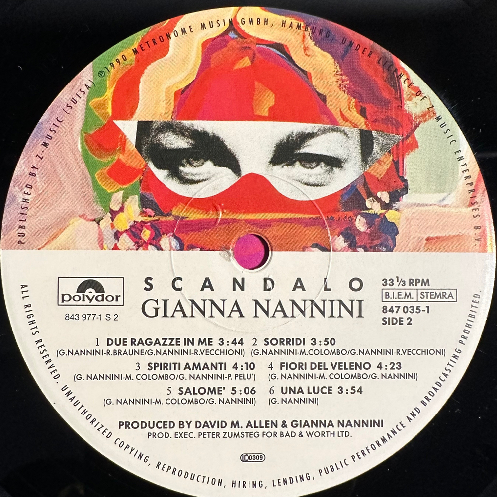 Gianna Nannini - Scandalo (Европа 1990г.)
