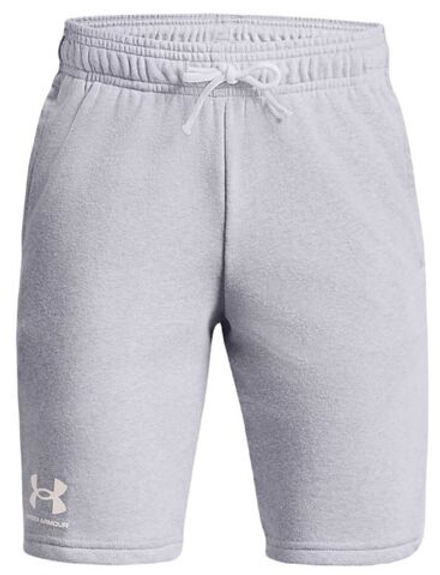 Детские теннисные шорты Under Armour Boys' UA Rival Terry Shorts - mod gray light heather/white