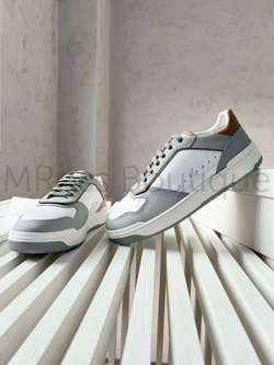 Мужские кроссовки Brunello Cucinelli серо-белого цвета