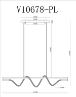 Светильник подвесной светодиодный Moderli V10678-PL True