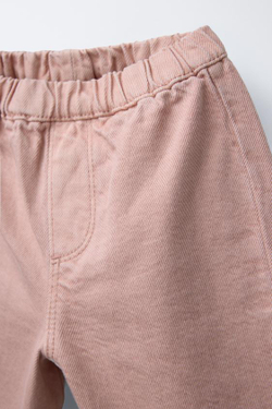 ZARA БРЮКИ КАРГО WIDE LEG ИЗ ТВИЛА, ПУДРОВО-РОЗОВЫЙ