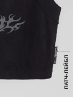 Летний кроп топ трикотажный детский