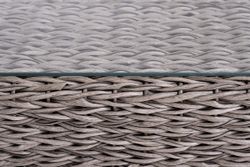 "Капучино Сингл" лаунж-зона из искусственного ротанга (гиацинт), цвет серый