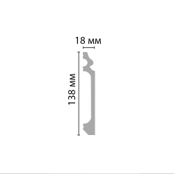Плинтус напольный Decomaster D118 138х18х2000мм