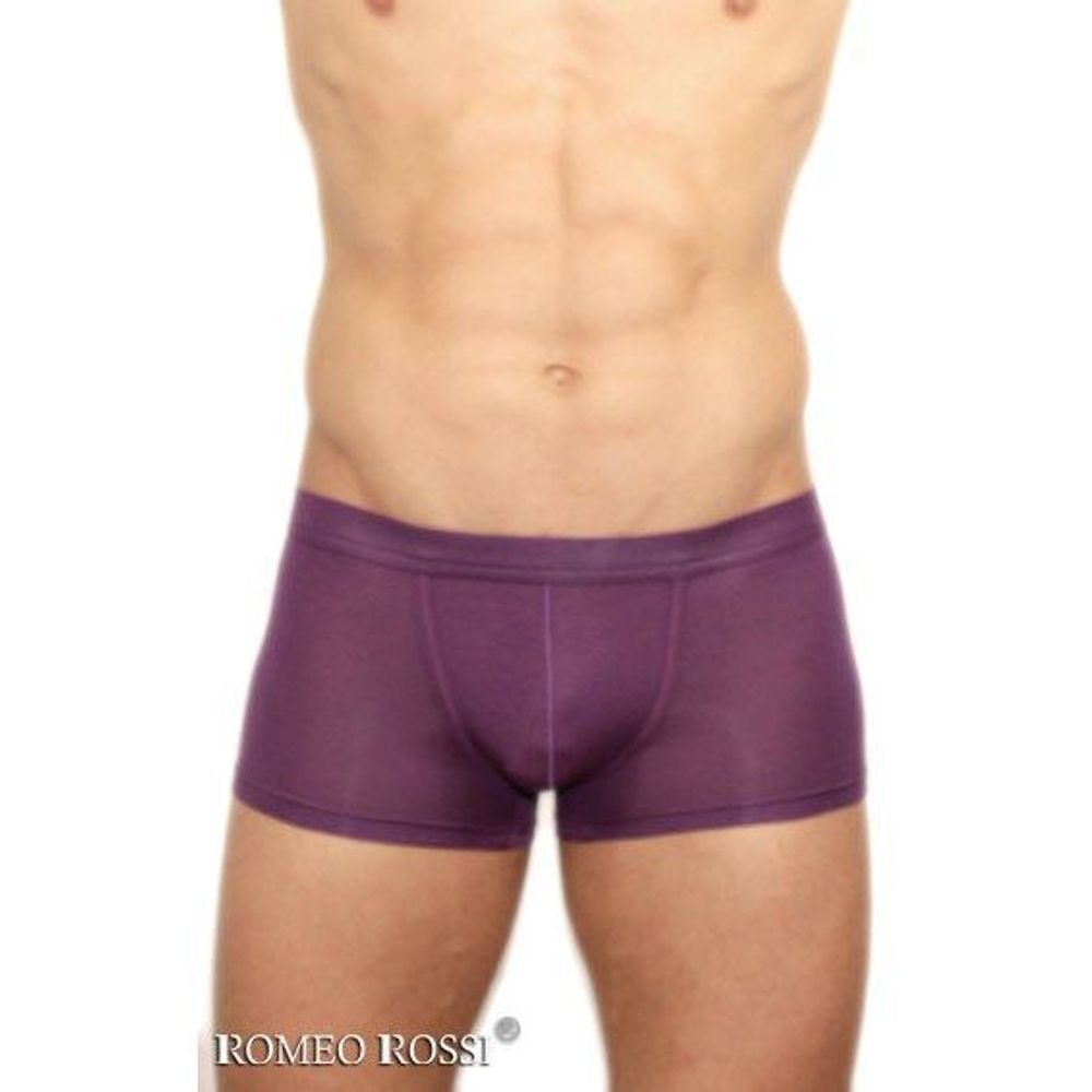 Мужские трусы боксеры фиолетовые Romeo Rossi RR6006