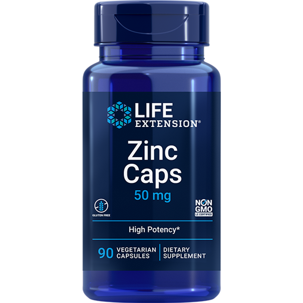 Zinc 50 мг 90 капсул Life Extension