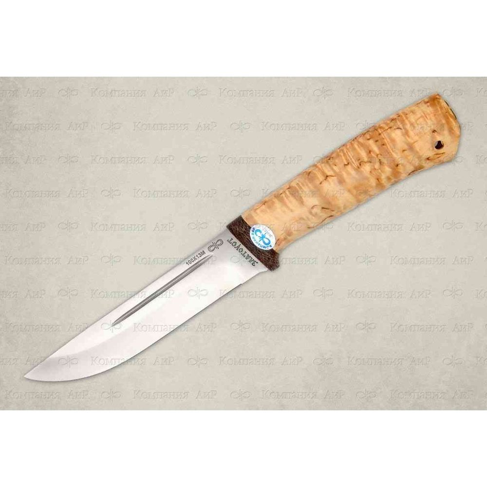 Туристический нож Бекас карельская береза 95х18