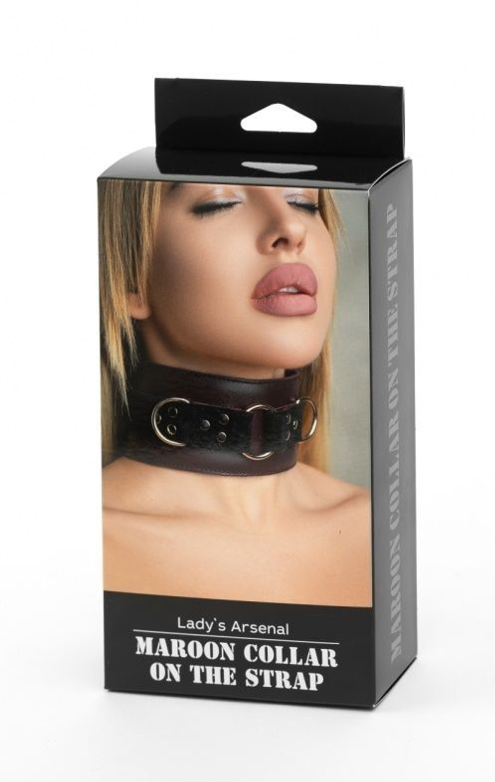 Бордовый ошейник Maroon Collar On The Strap (Цвет: бордовый)