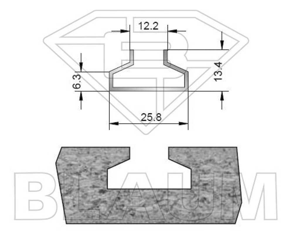 PCD фреза под ручку D.27,3x16 S.20х50 Z=2 H=4 RH
