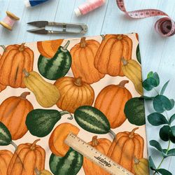 Ткань оксфорд 600 разноцветные тыквы