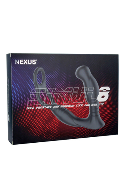 Массажер простаты Nexus Simul 8 с кольцами для пениса и мошонки
