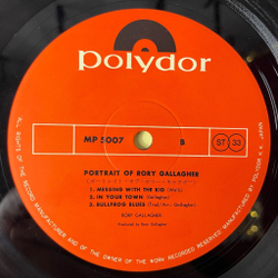 Винтажная виниловая пластинка LP Portrait Of Rory Gallagher (Japan 1973) (No Obi)