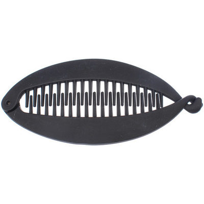 Заколка - банан для волос в пакете «PREMIUM», сефора, цвет чёрный, 12*4.5см