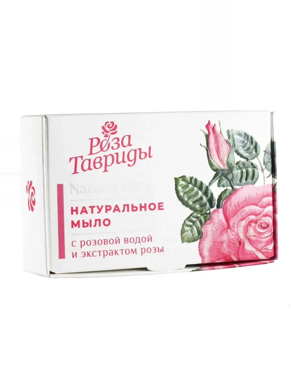 Натуральное мыло с розовой водой и экстрактом розы , 95г