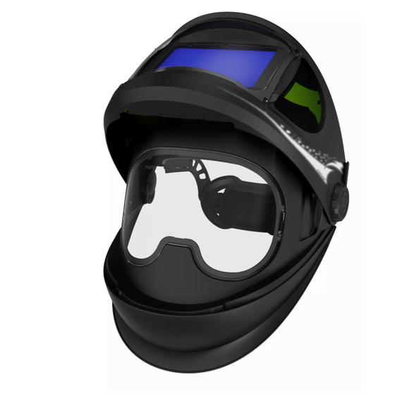 Щиток защитный лицевой сварщика РОСОМЗ НН38 Стальной Барс (маска сварщика) с откидным АСФ, арт. 53825