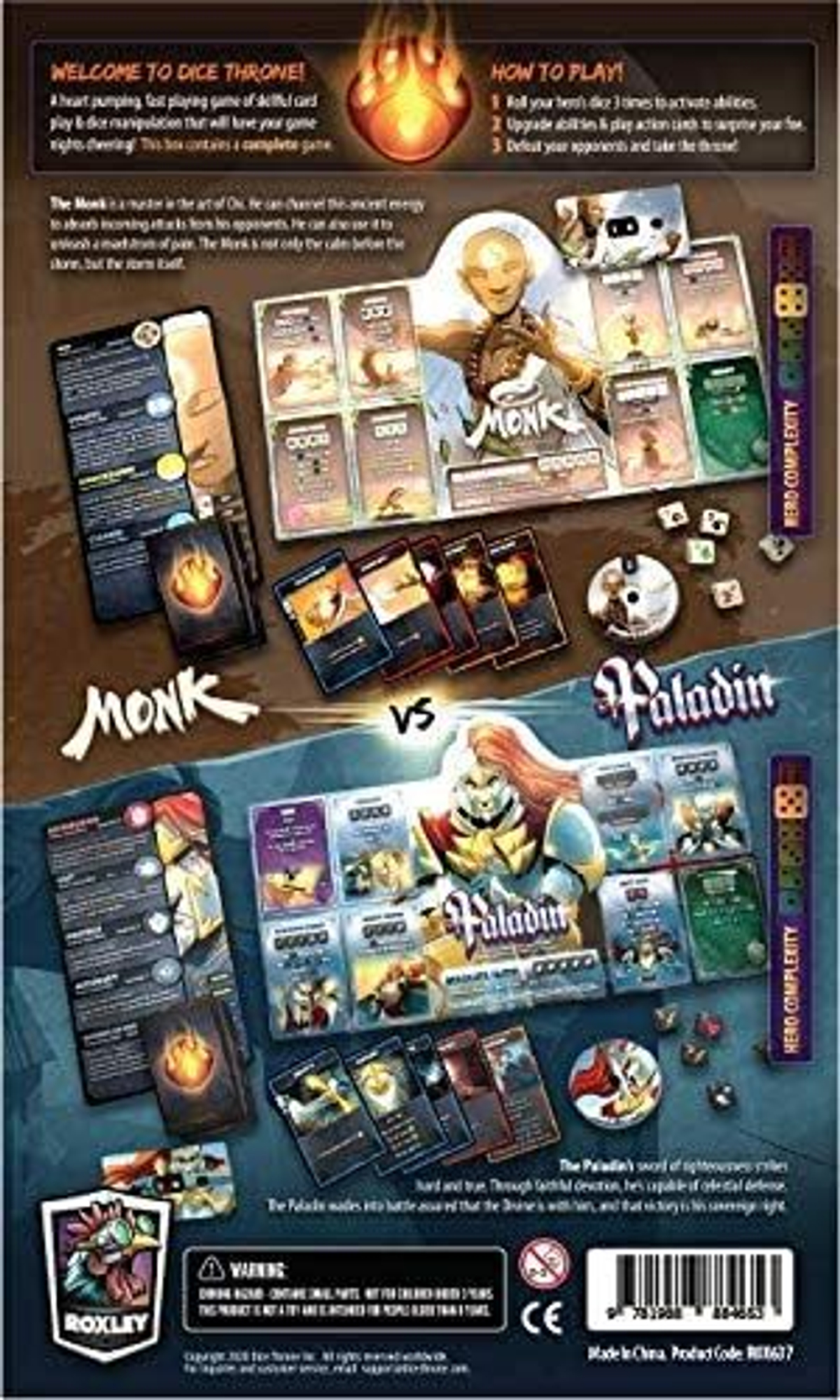 Dice Throne (Трон кубов). Monk VS Paladin на английском языке