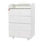 Комод "Фортуна" 4 ящ. (арт.60) ЛДСП 600/4 (белый)