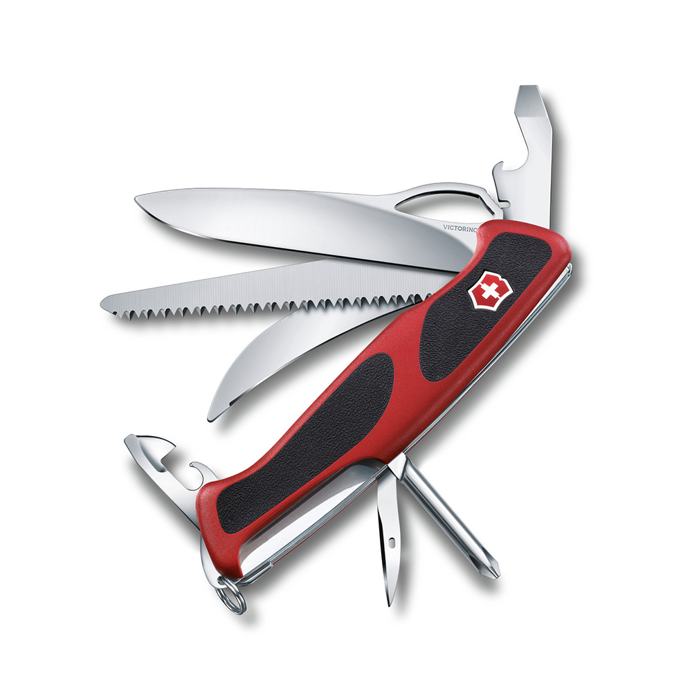 Нож перочинный Victorinox RangerGrip 58 (0.9683.MC) 130мм 12 функций красный/чёрный