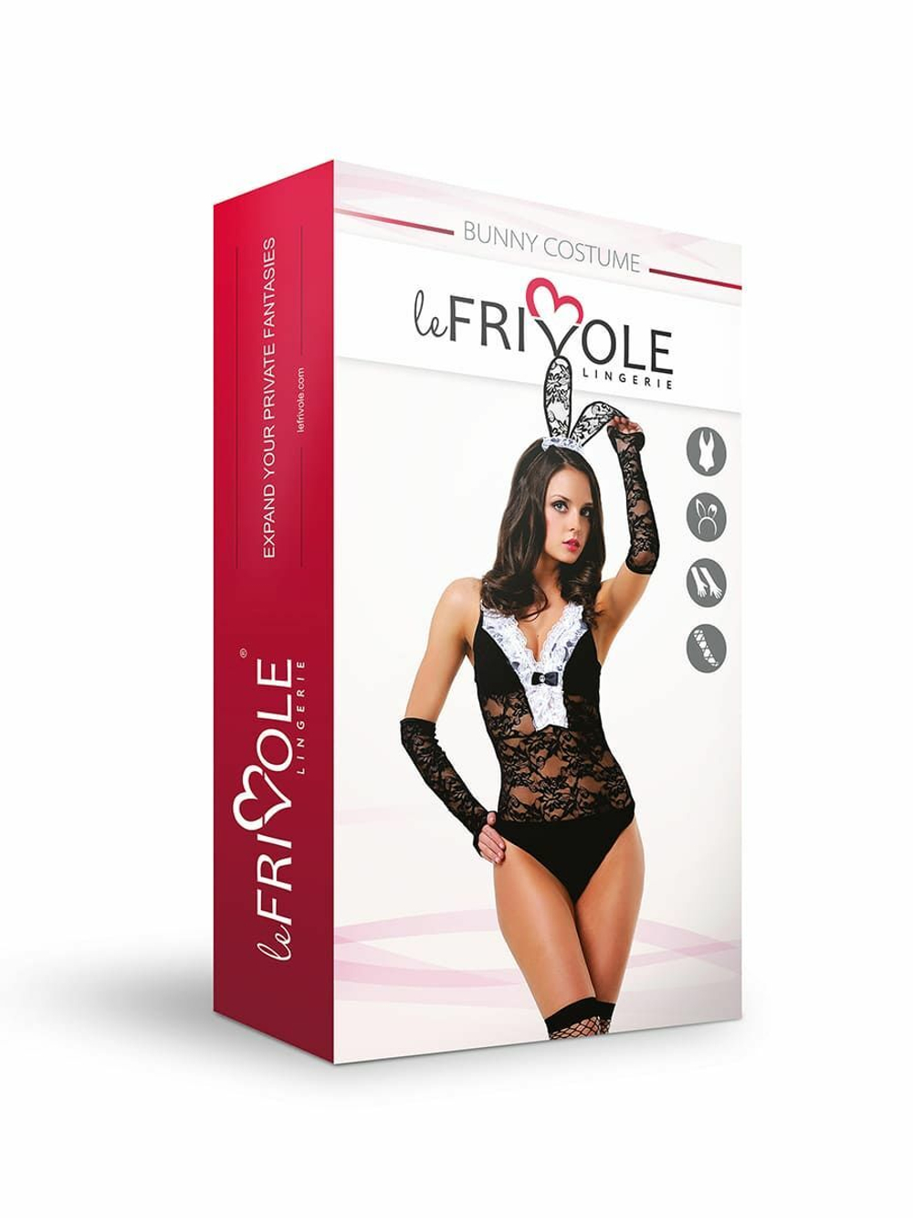 Костюм Эротический зайка Le Frivole черный M/L