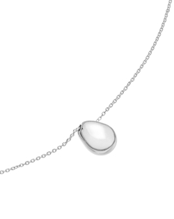 Подвеска капля, гладкий металл, серебро