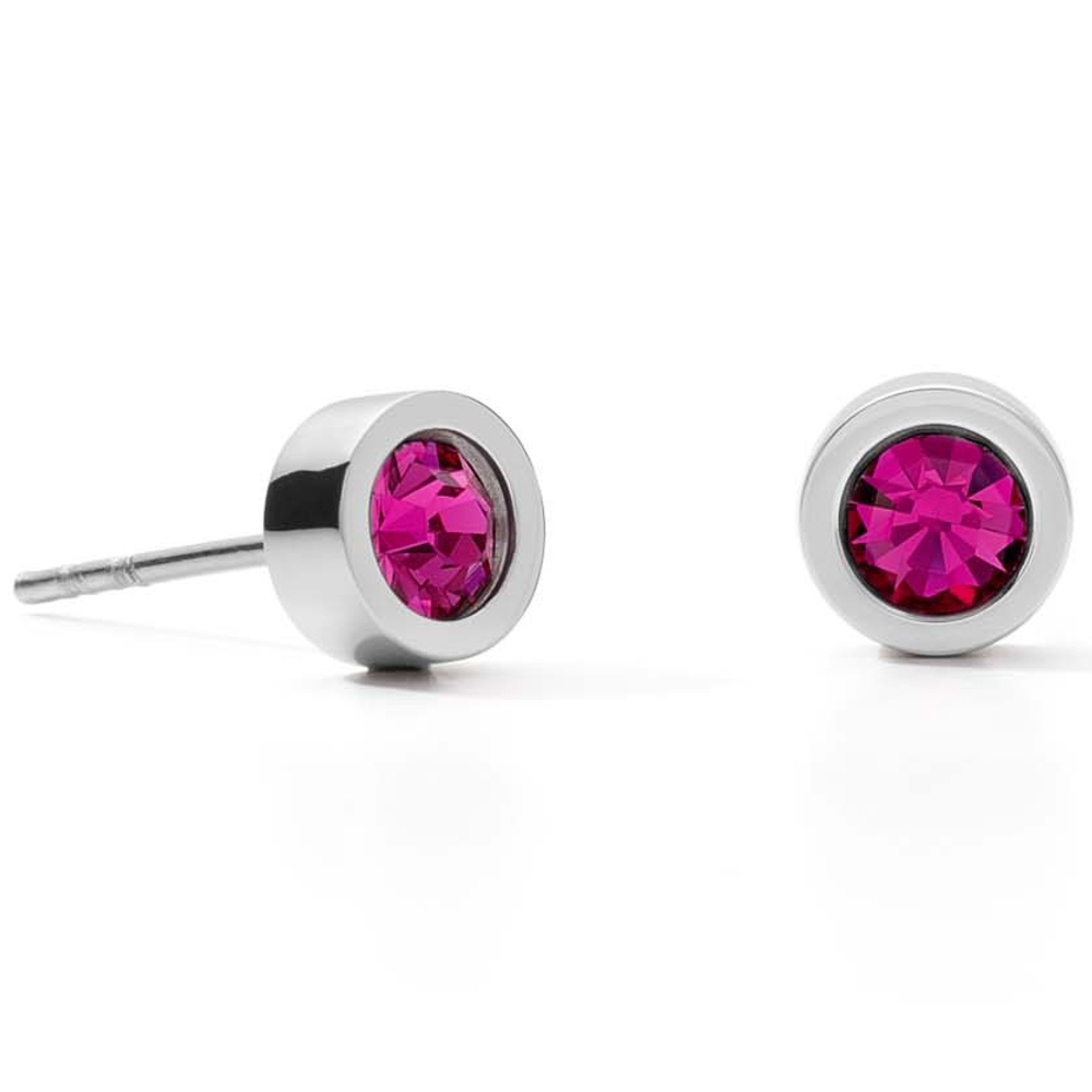Серьги-пусеты Coeur de Lion Silver Pink 0228/21-0417 цвет розовый, серебряный