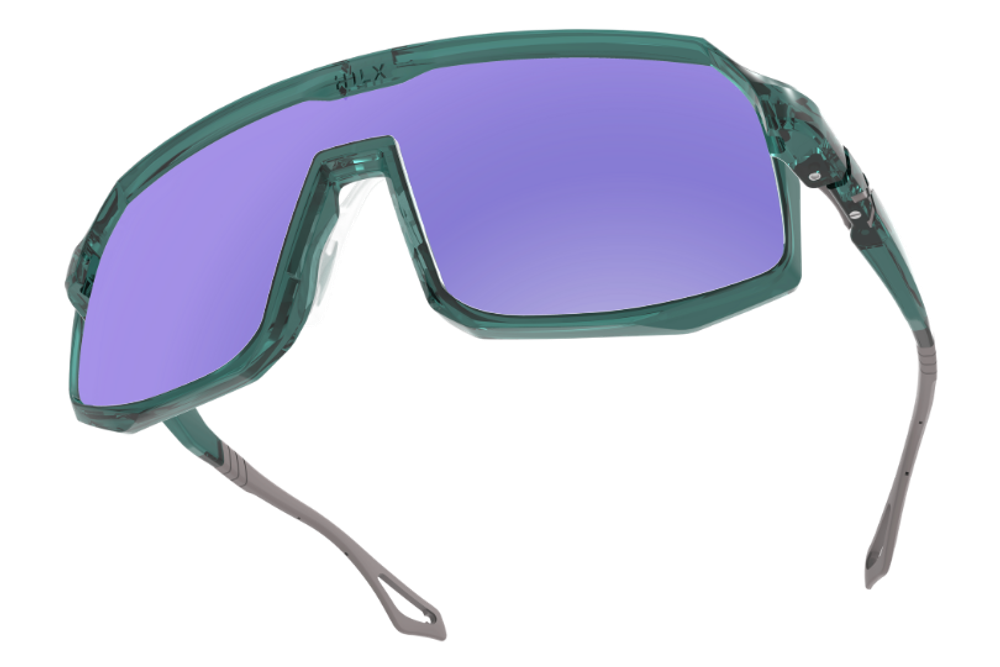 Спортивные очки HILX Inferno Shiny Crystal Green / Photochromic Purple Mirror Lens
