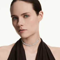 MESMERA:CHOKER NECKLACE WHI/RHS
