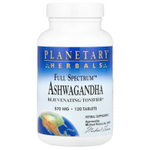 Planetary Herbals, Full Spectrum, ашваганда, 570 мг, 120 таблеток