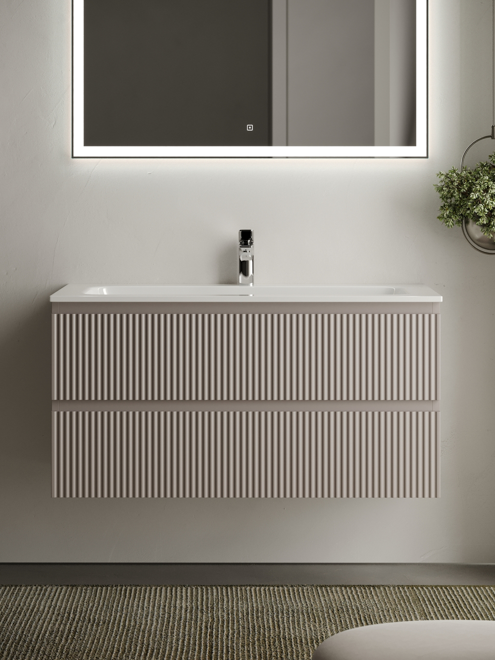 Тумба с раковиной Sancos Snob R 100 см SNR100SM doha soft