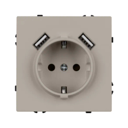 Механизм розетки с USB зарядкой SCT-NOBE-MUAA-SFPL-CA (230V, 16A) (Arlight, -) 059442