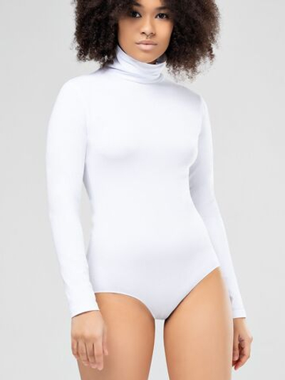 Боди-водолазка из хлопковой ткани (Размер: M) (Цвет: белый)