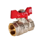 Кран шаровой полнопроходной ROMMER - 1/2" (ВР/ВР, PN40, ручка-бабочка)