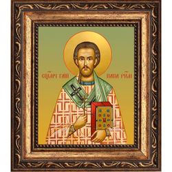 Гаий Римский папа Римский священномученик. Икона на холсте.
